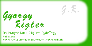 gyorgy rigler business card